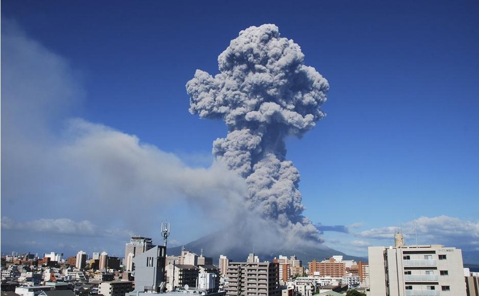 日本昭和火山爆炸式喷发